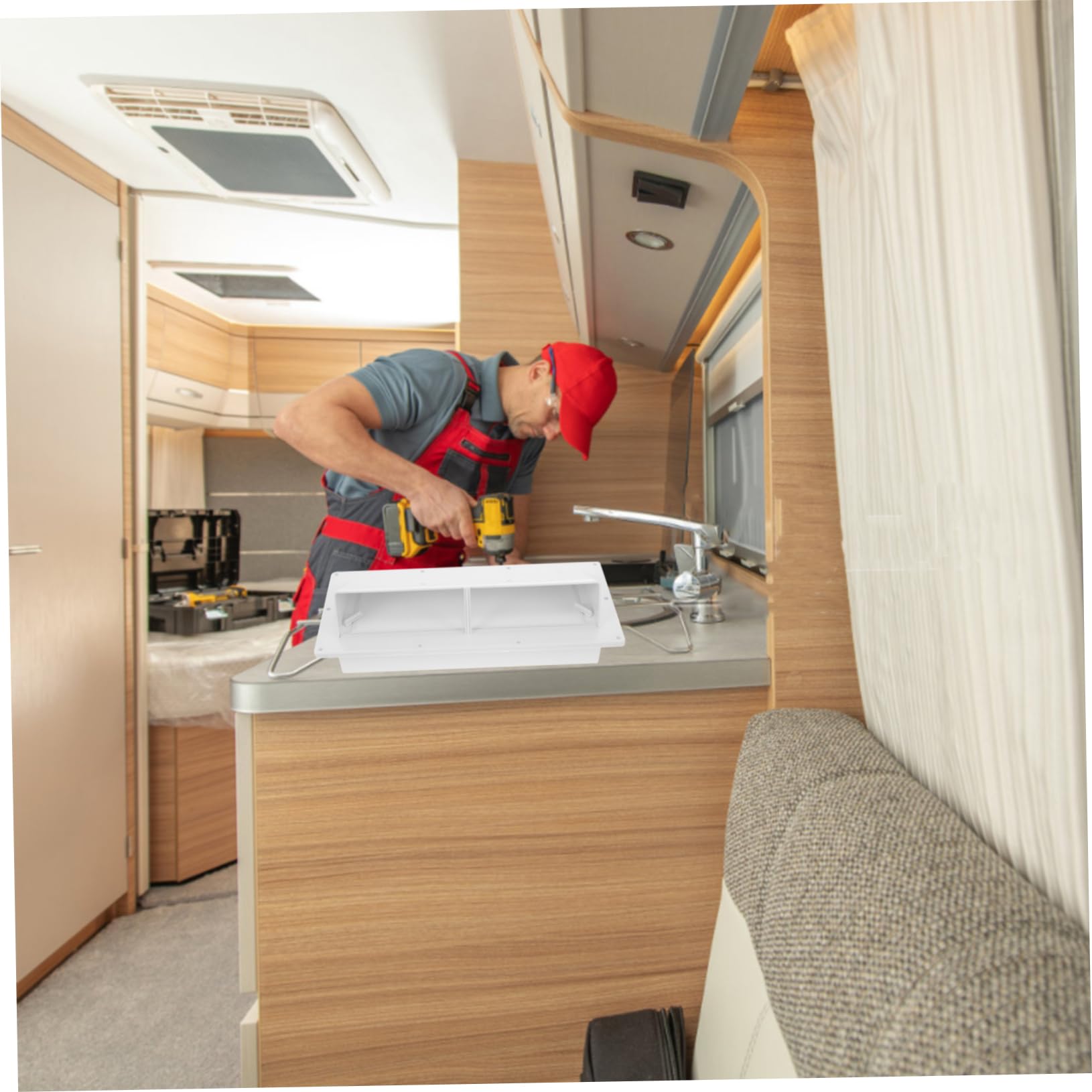 6piezas Tapa Ventilación para Campers Cubierta De Extractor para y Cocinas De RV Instalación y Material Resistente Accesorios De Reemplazo para Autocaravanas