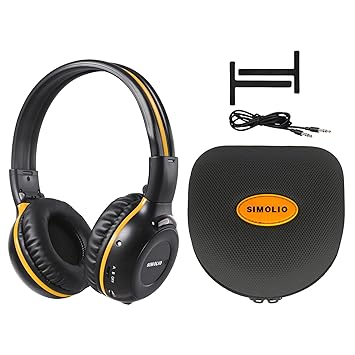 1 Pack of Vehicle Headphone, Support Car DVD Player, Car Headphone for Rear Entertainment System, Durable and Flexible for Kids, Wireless Infrared Headphone with 3.5mm AUX Cable