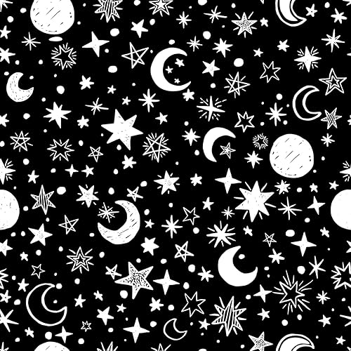 Miniatura 5 de Manta de bebé para niñas y niños, luna negra, estrella, minky, súper suave, manta de recepción de doble capa con respaldo punteado para recién