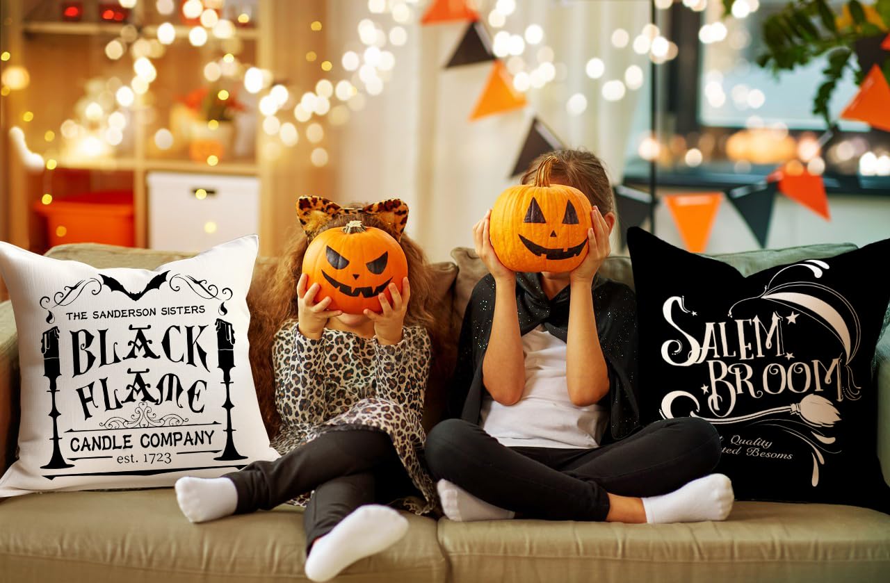 Lot De 4 Housses De Coussin Décoratives D'Halloween 45,7 X 45,7 Cm - Décoration