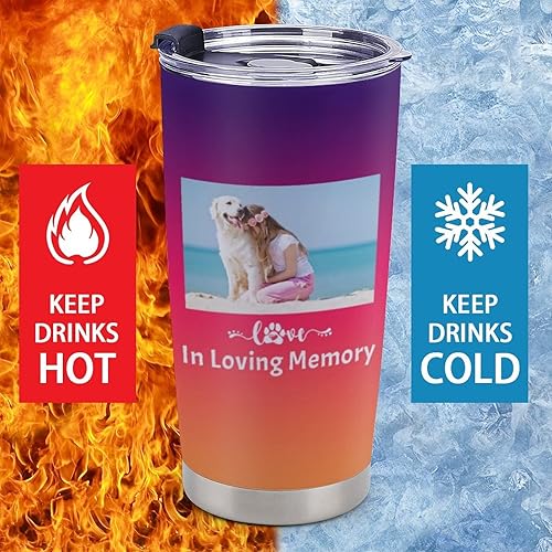 Miniatura 9 de Vaso con imagen personalizado para hombres y mujeres, taza de viaje aislada de acero inoxidable, imagen fotográfica personalizada y texto en taza de