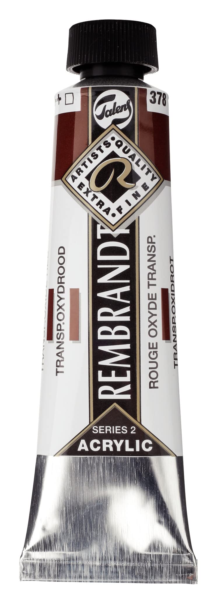 Rembrandt Acrylic Colour - Transparent Oxide Red 378 - High Artists' Paint - 40 ml Tube - Heavy Body - Durable Flexible Film - Maximum Lightfastness - Skilfully Crafted in the Netherlands