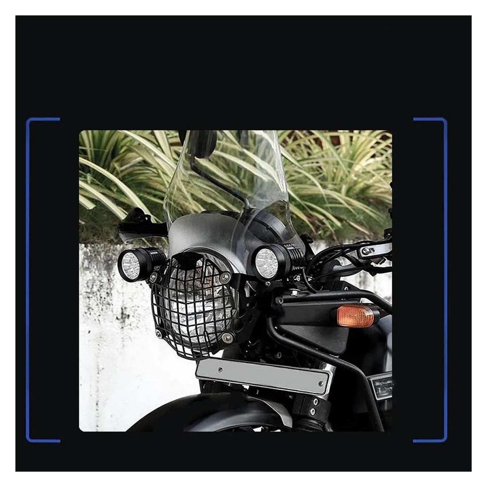 Protecteur Phare Moto Pour Royal Pour Enfield Pour L'himalaya 2016-2021 Moto Aluminium Phare Calandre Garde Avant Lampe Couvercle Protecteur