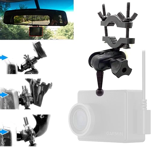 Miniatura 2 de AccessoryBasics - Kit de montaje para espejo retrovisor de coche para Garmin Dash Cam Mini 2 45 46 47 55 56 57 65 66 67 tándem  altavoz Plus Dashcam