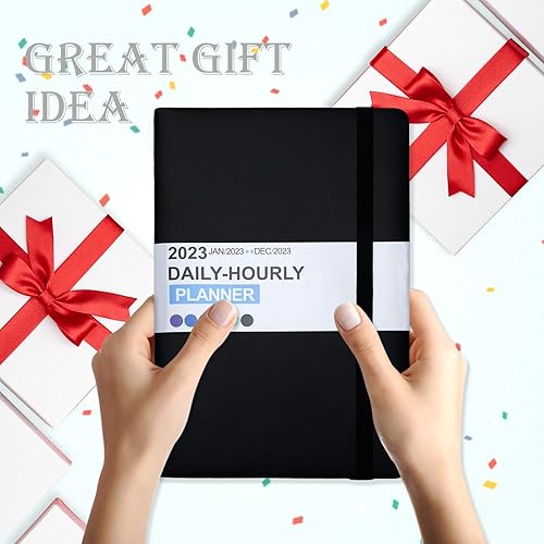 Miniatura 6 de Yitote Libro de citas 2023, agenda diaria 2023, agenda por hora con ranuras de tiempo, diario de citas para vida personal, tapa dura de tamaño A5 +