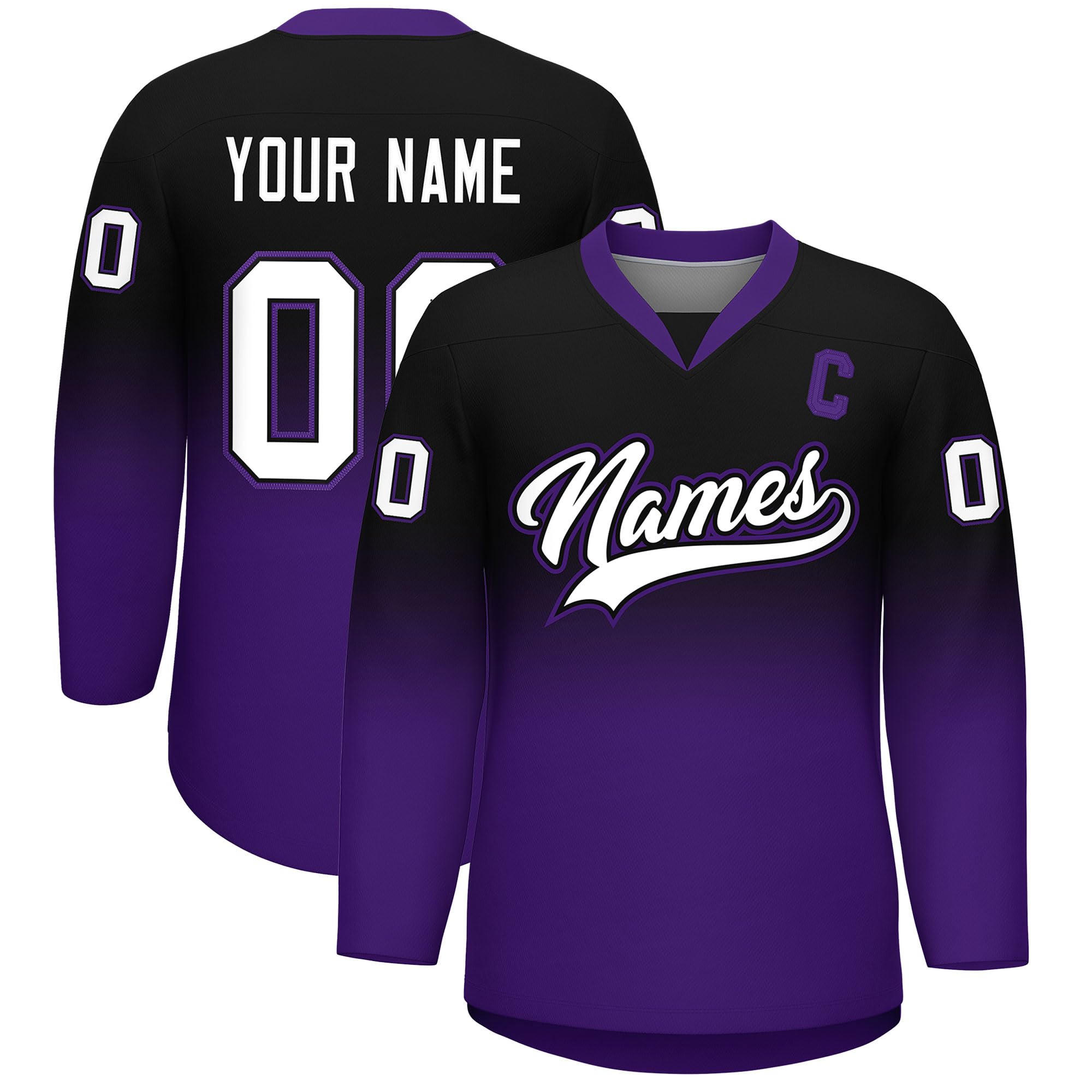 KXK Personalized V-Neck Hockey Jerseys for Men Youth,Custom Hockey Uniform Stitched or Printed Name Number Logo