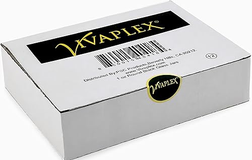 Miniatura 2 de Vivaplex, 12, negro, 1 oz, tarros redondos de vidrio, con revestimientos interiores y tapas negras