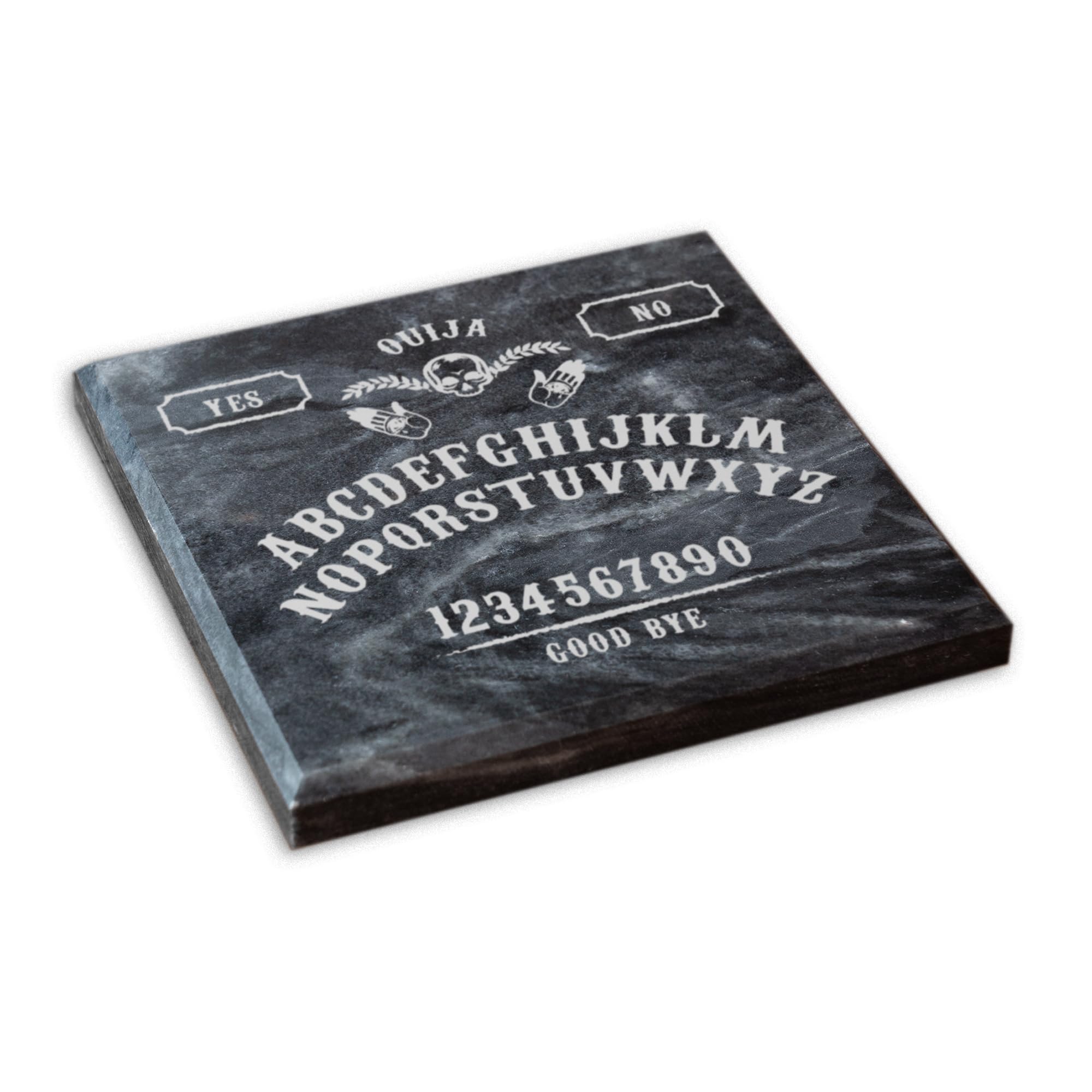 A1 Graphics Ltd Black Ouija Marble Coaster Witchy Home Décor For Gothic Homes Occult Aesthetic Gift Idea (Black)