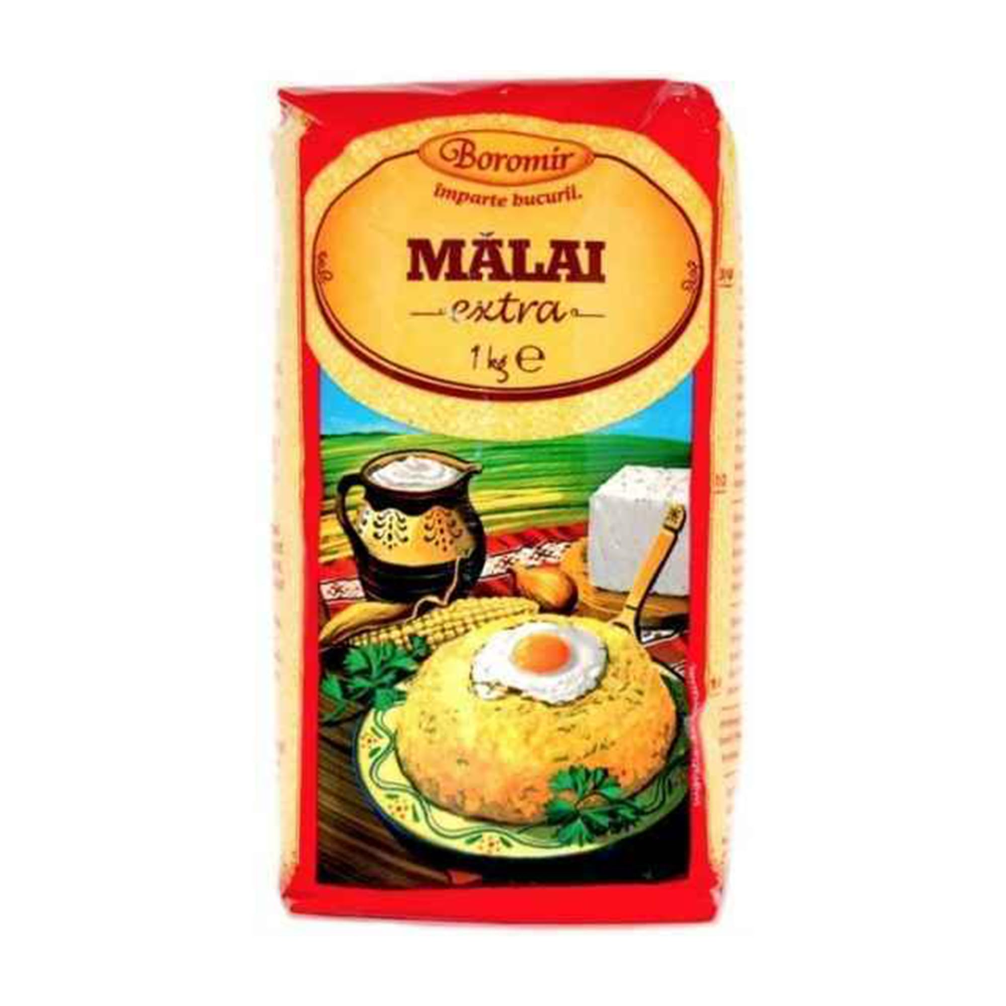 Boromir Malai Extra 1kg Cornflour, 1Kg Corn Flour Meal for Cooking, Romanian Origin (Boromir Malai Extra 1kg, 1 Pack)