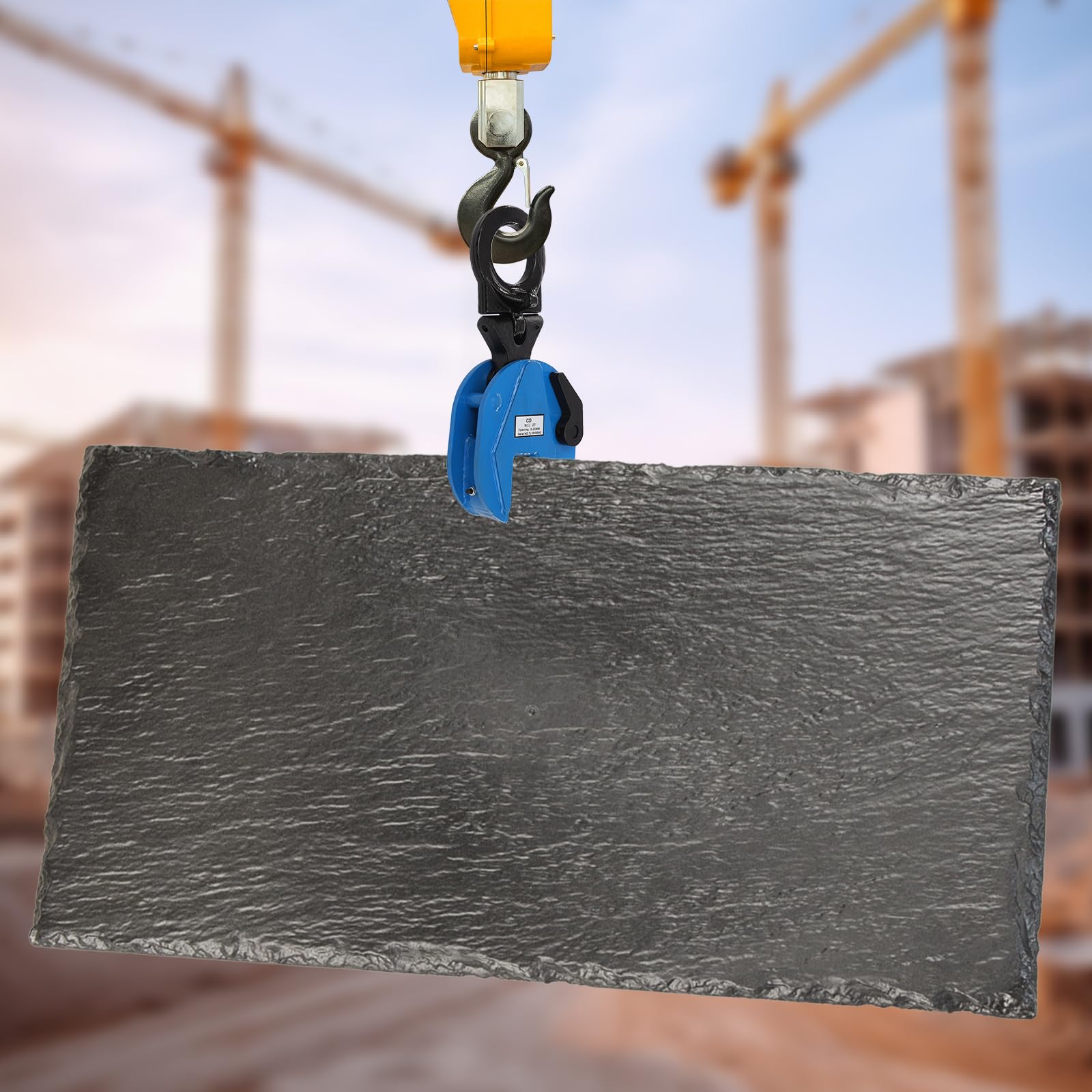 Morsetto Di Sollevamento Per Lastre 2T (2000 Kg) - Capacità 0-25 Mm, In Acciaio Legato Blu/nero, Per Cemento E Metalli - 2