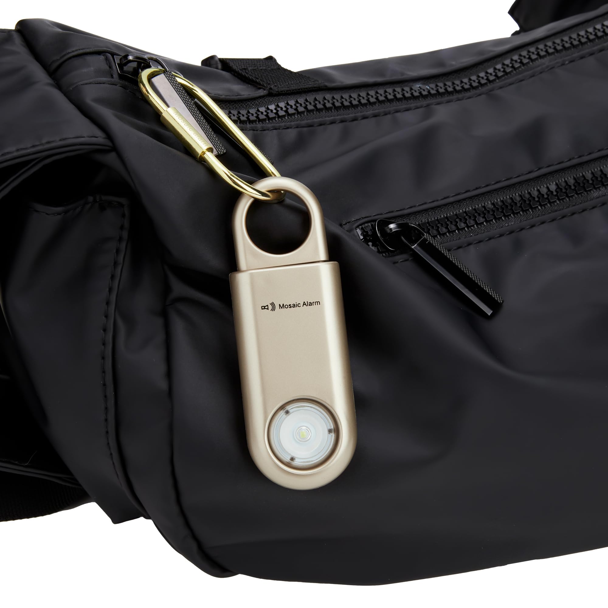 Alarma de seguridad personal de 130 dB, luz estroboscópica, llavero de sonido fuerte, sirena con mosquetón para mujeres, escolares, corredores nocturnos, senderismo. Disuasorio de alarma de oso.