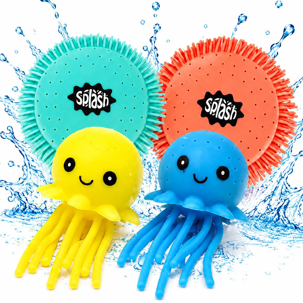 Disco Volador de Agua - Disco Lanzador de Agua Hecho de Espuma y Silicona Ø 17 cm - Juguete acuático en Colores Brillantes, Extra Suave (Frisbee 17 cm)
