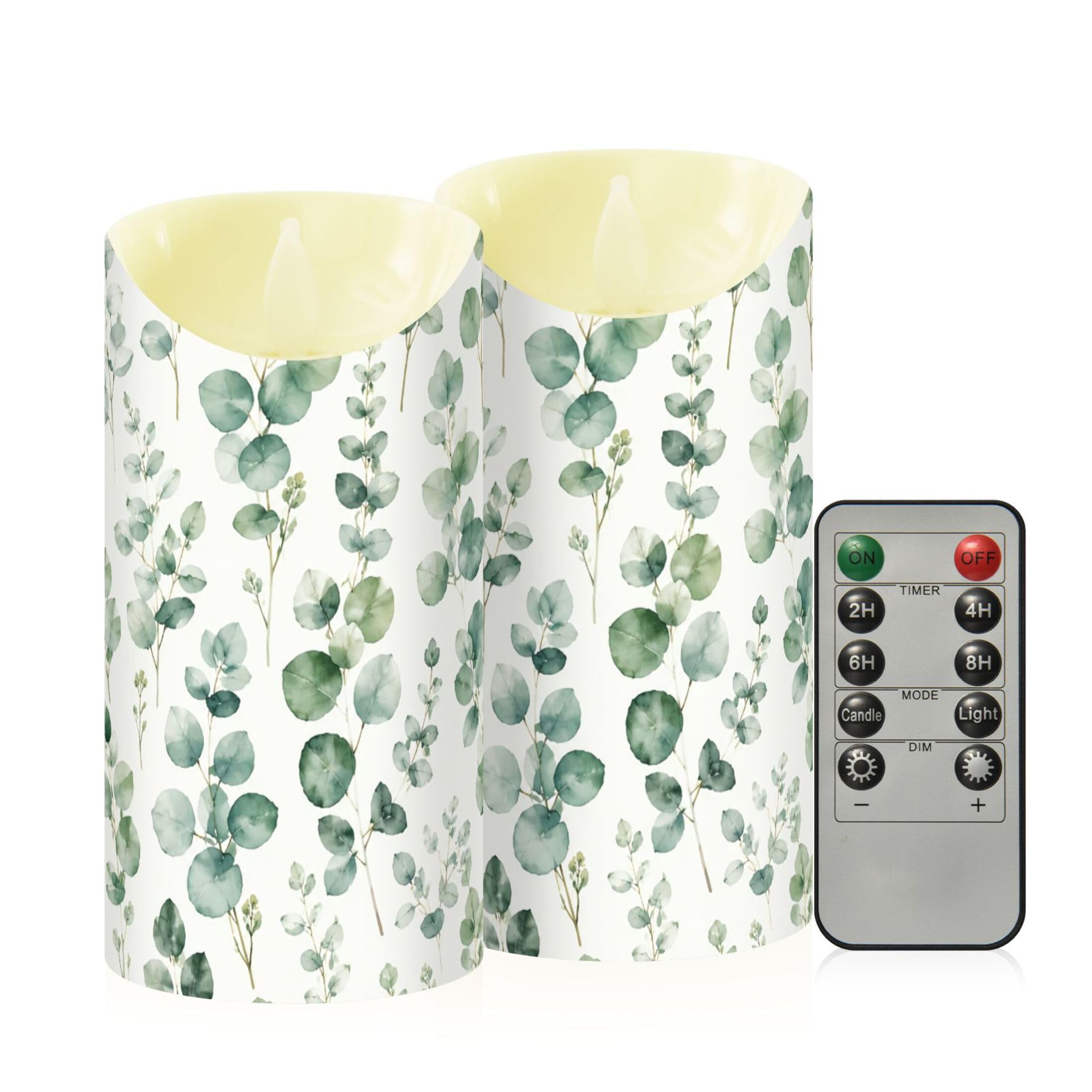 Kutsu Flameless Candles Set of 2, Battery Operated LED Flickering Candles