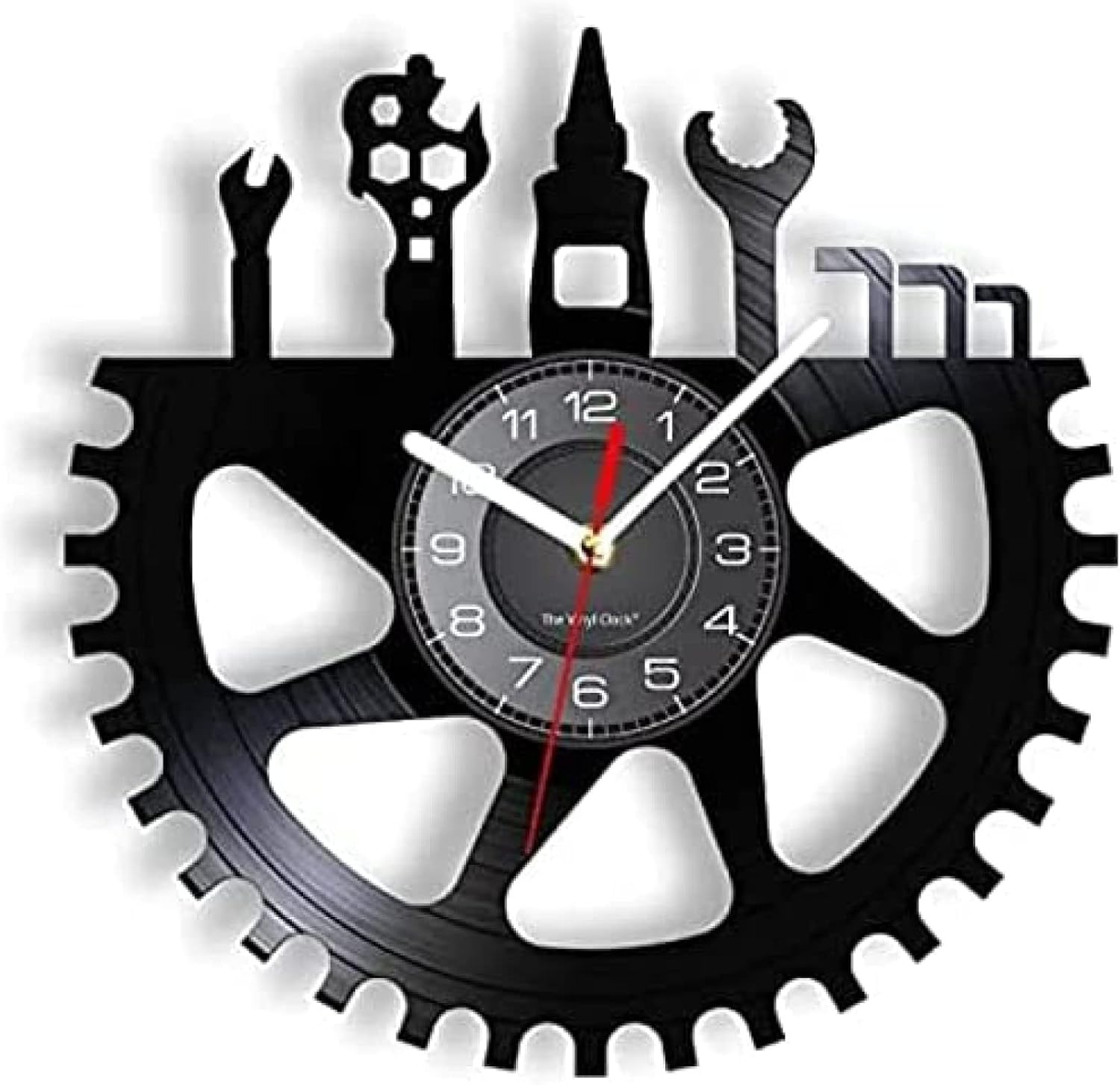 YUNKOU12 Inches Silent Without Ticking Vinyl Wall Clock