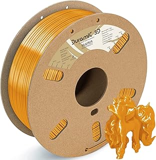 Duramic 3D Filamento PLA de seda brilhante 1,75 mm, ouro real brilhante, filamento PLA metálico, precisão dimensional +/- 0,05 mm, carretel de 1 kg (1 kg)