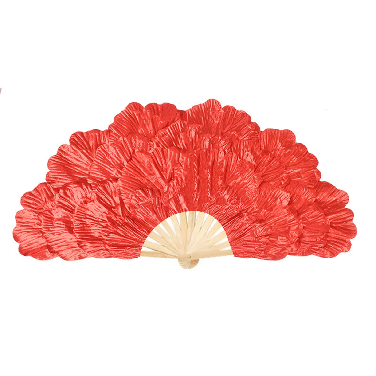 NEWFT Chinese Styles Elegant Large Peony Petal Dance Fan for Dancers and Traditional Culture Enthusiasts Elegant Handheld Fan