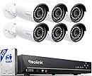REOLINK 8CH 5MP Home Security Camera System, 6pcs Wired Outdoor PoE IP Cameras with Person/Vehicle/Pet Detection, 4K/8MP 8CH NVR with 2TB HDD for 24-7 Recording, RLK8-410B6-5MP