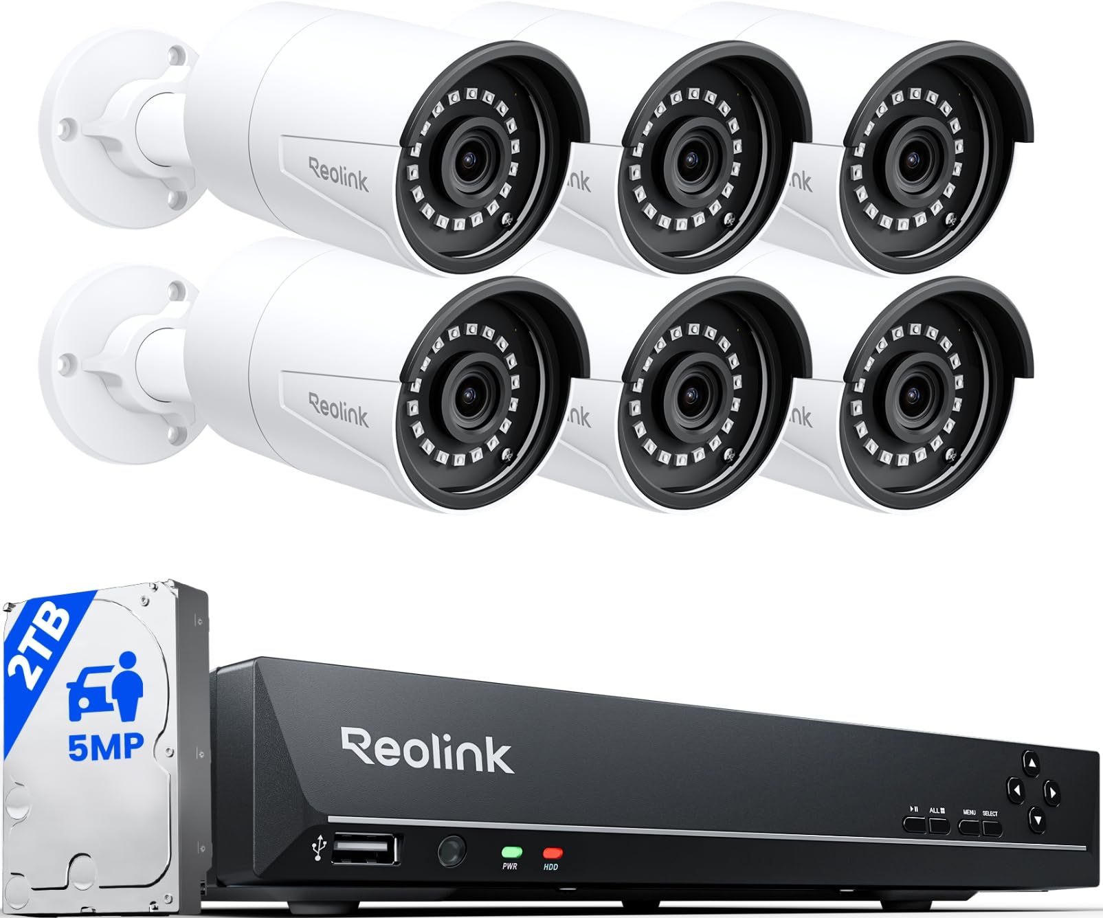 Amazon.com: REOLINK 8CH 5MP Home Security Camera System, 6pcs
