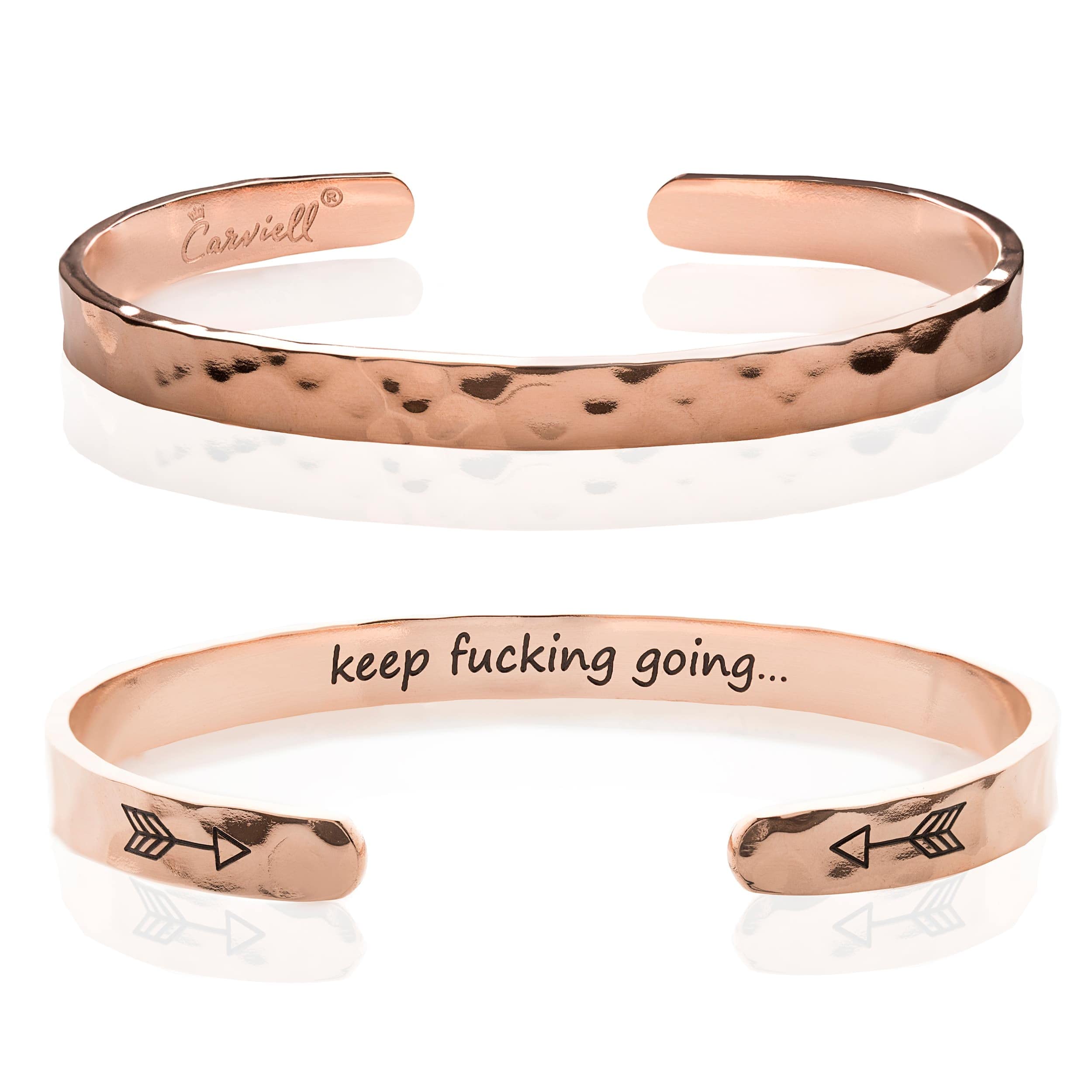 CarviellBracelets for Women, Personalized Gifts for Her, Mom, Best Friend, Inspirational Friendship Cuff for Teen Girls, Engraved, Birthday Gift Jewelry