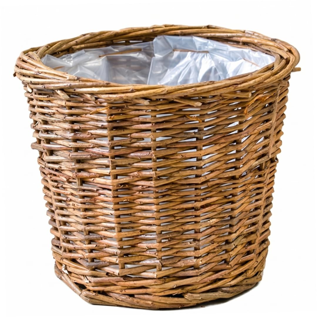 Tsawntd Flower Pots, Basket Planter, Handwoven Woven Plant Basket With Plastic Liner - Multi-use Plant Baskets Indoor, 6.69x5.51 Inch