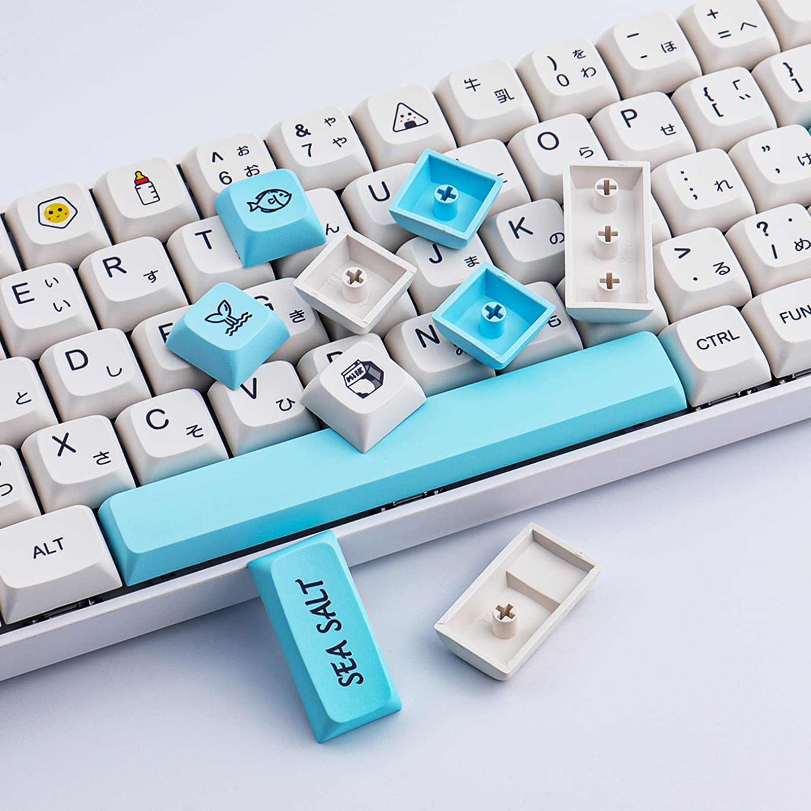 PBT Keycaps, 138 Keys Sea Salt Milk Keycaps XDA Profil...B09J56LDPQ