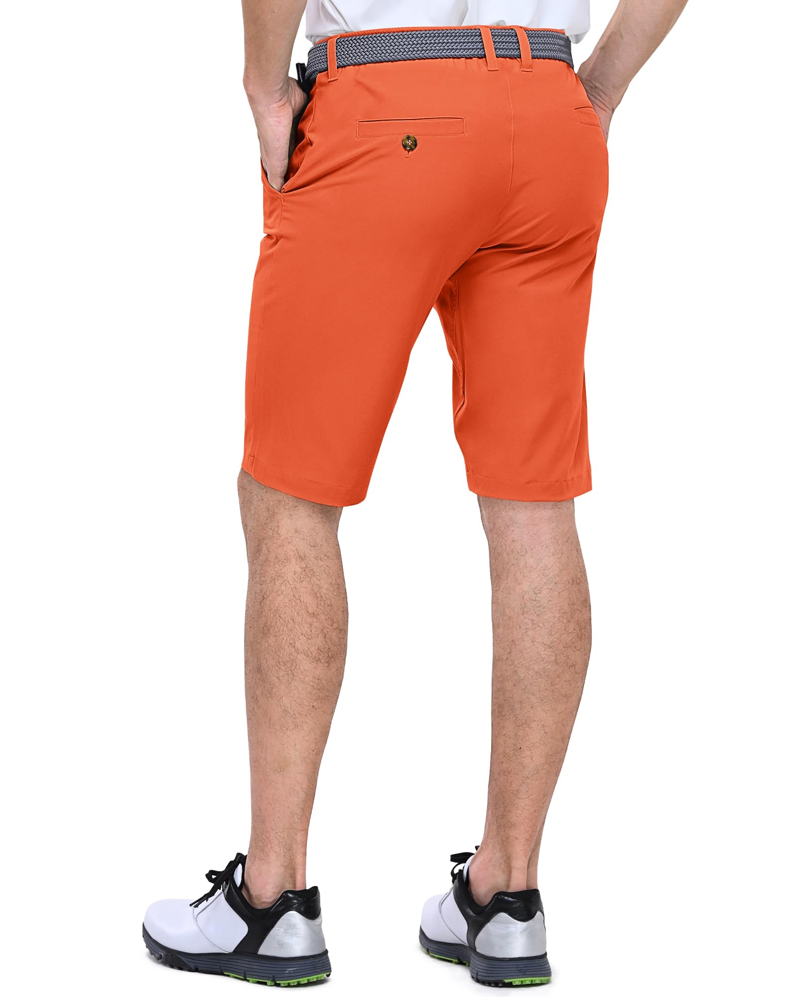 Outdoor Ventures Pantaloncini da golf da uomo, UPF 50+, elasticizzati, Dry Fit, da 11", ad asciugatura rapida, con tasche per il golf