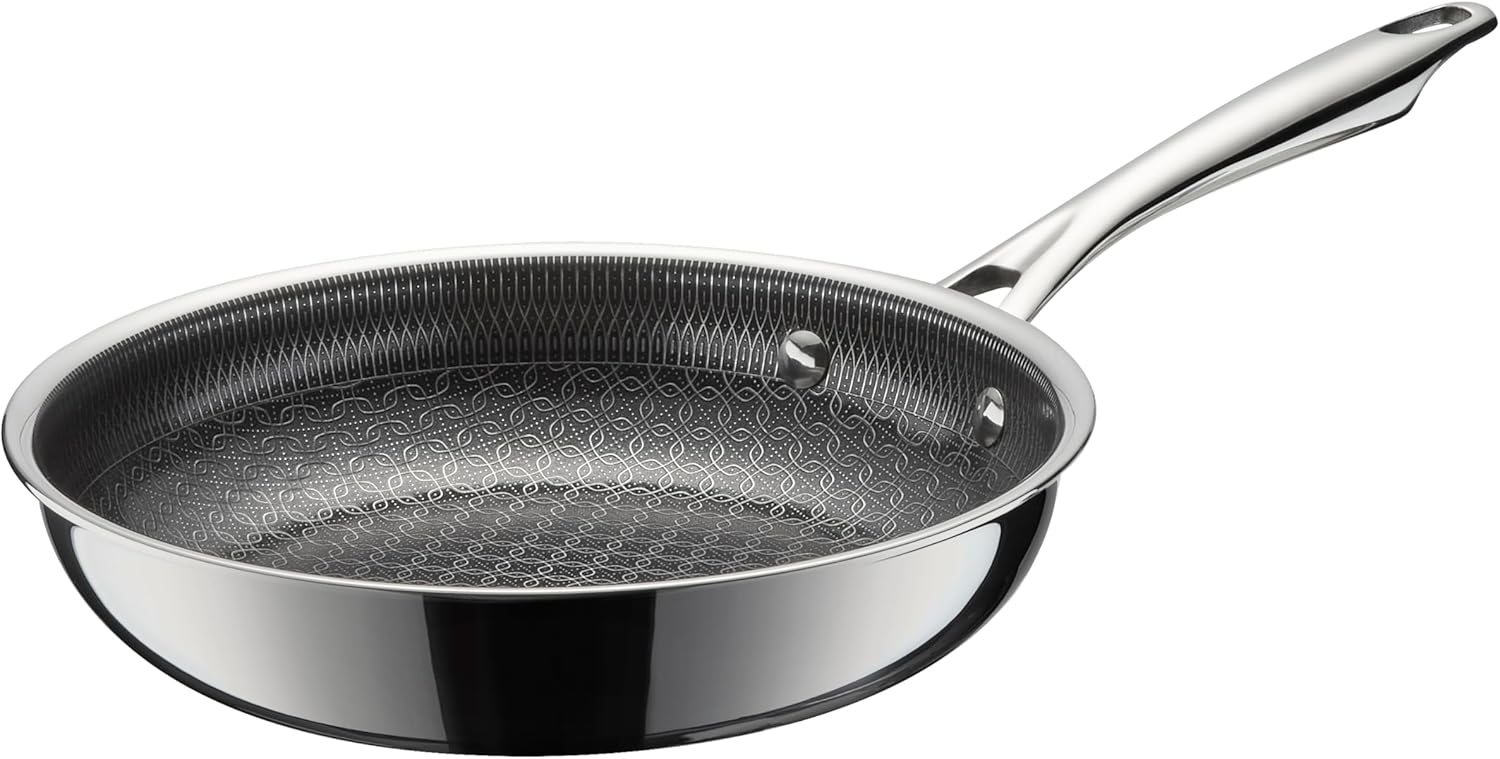 Cuisinart FusionElite+ Nonstick Tri-Ply Stainless Steel Skillet, 8″ Skillet Frying Pan with PURELYSEAR Ceramic Nonstick Technology, Scratch Proof, Cool Grip Handles, Dishwasher Safe