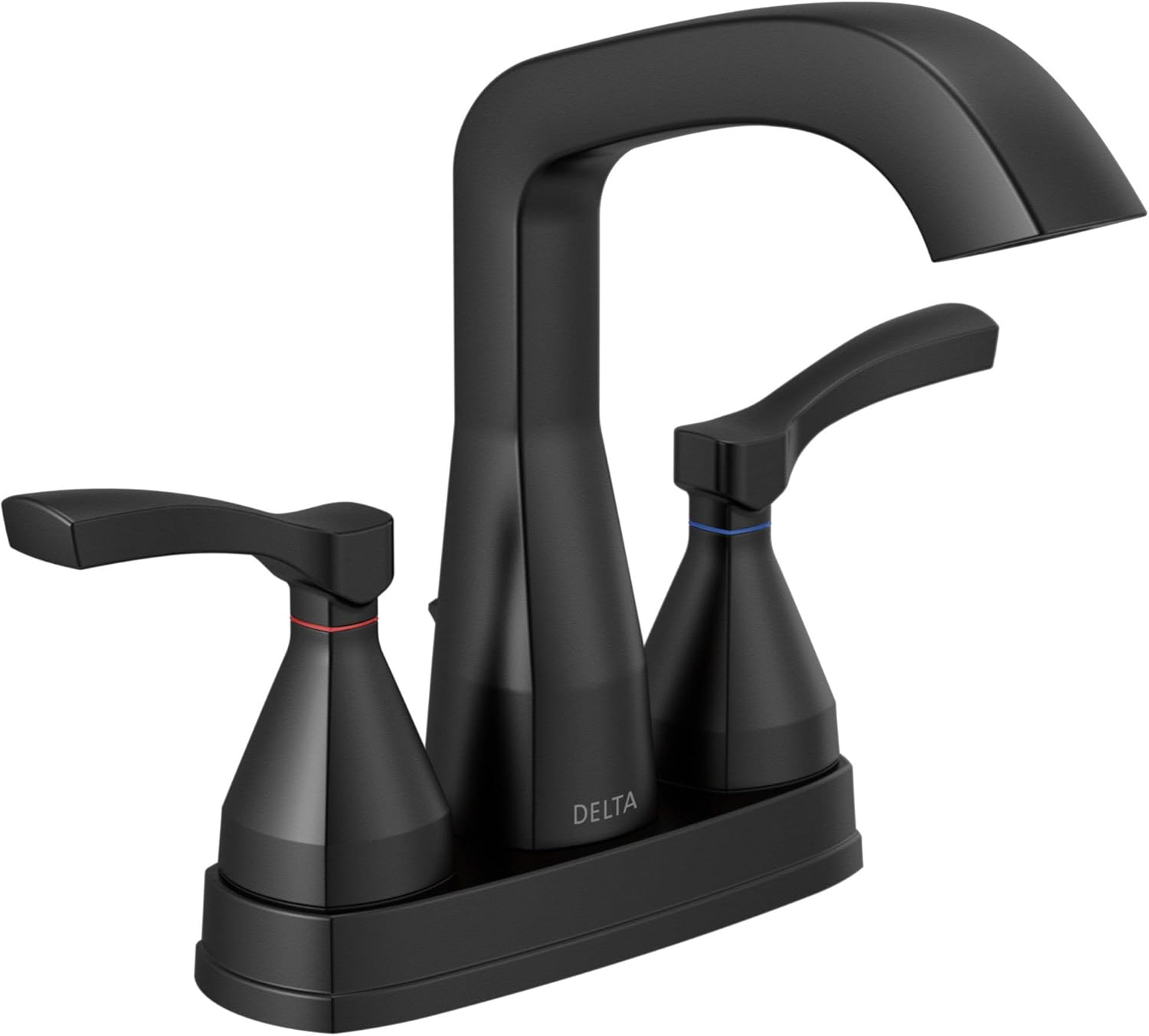 One-Day Sale: Up to 80% Off Delta Faucet Stryke Matte Black Bathroom Faucet, Centerset Bathroom Faucet, Diamond Seal Technology, Metal Drain Assembly, Matte Black 25776-BLMPU-DST