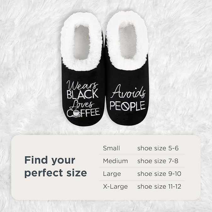 Snoozies Slipper Socks -Funny Quote