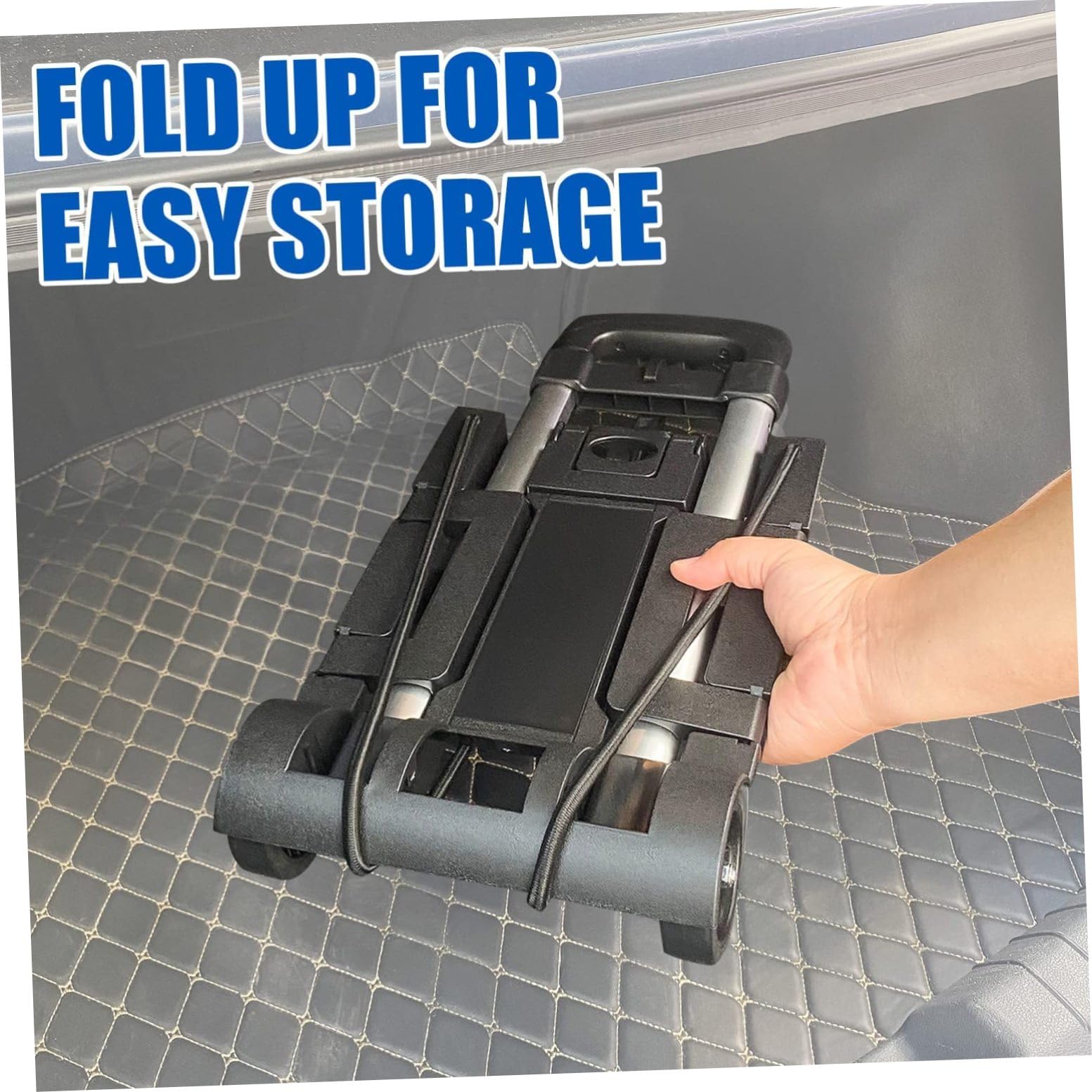 Holibanna Carrito Plegable Ruedas De Carrito De Equipaje Plegable para Exteriores Interiores De Aluminio