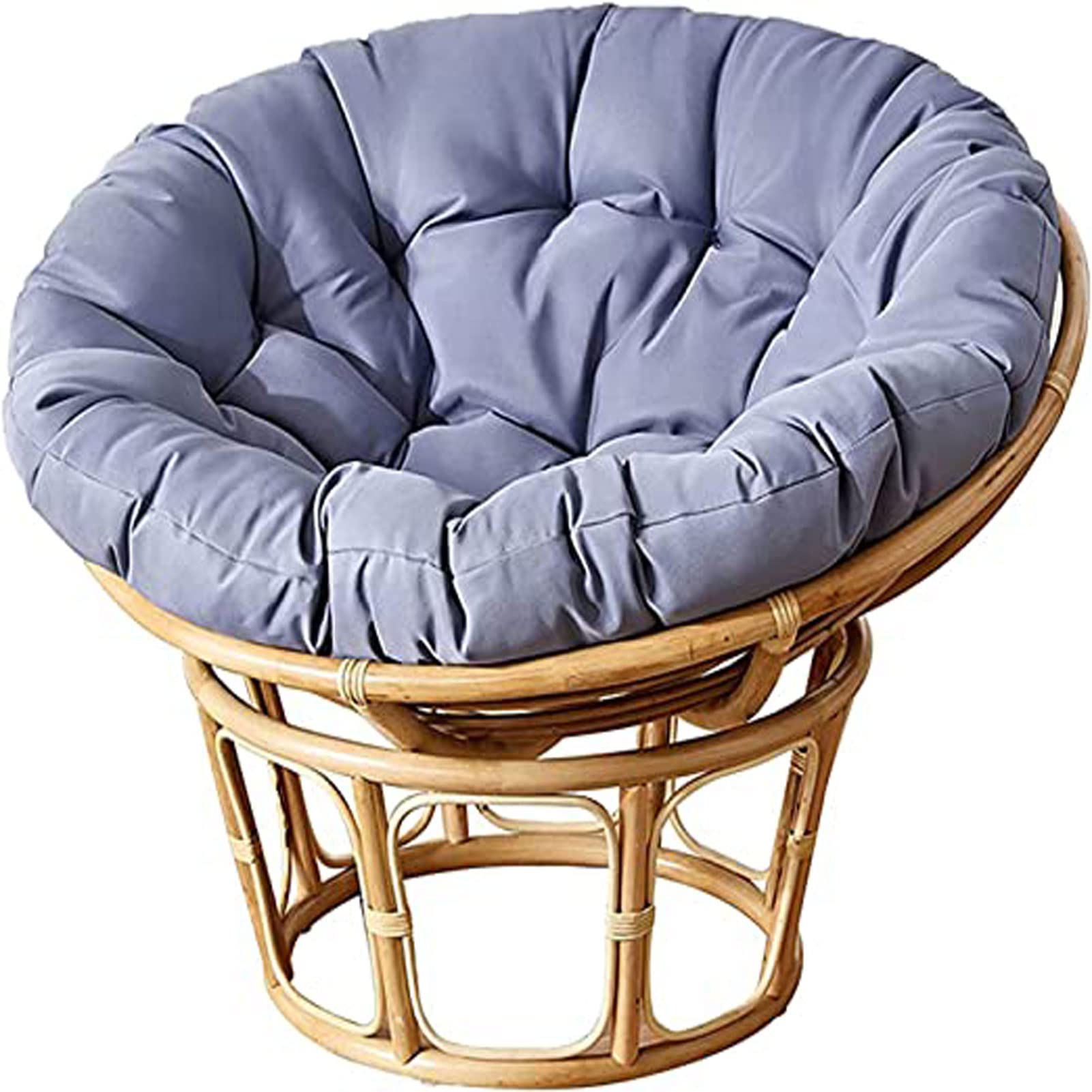 FUYAO Papasan Round Chair Cushions, Thick Comfortable Hammocks Swing Pads, Overstuffed Round Papasan Chair Cushion Only, Outdoor Swing Hanging Egg Seat Cushion