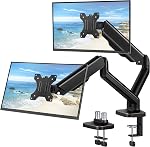 MonTEK Bras de moniteur unique avec USB Ports pour 17-32" Écran jusqu'à 19.8 Moniteur à mouvement complet, ressort mécanique, écran plat/courbé, ports USB/audio, acier allié, pince/protégé, VESA 75/100mm