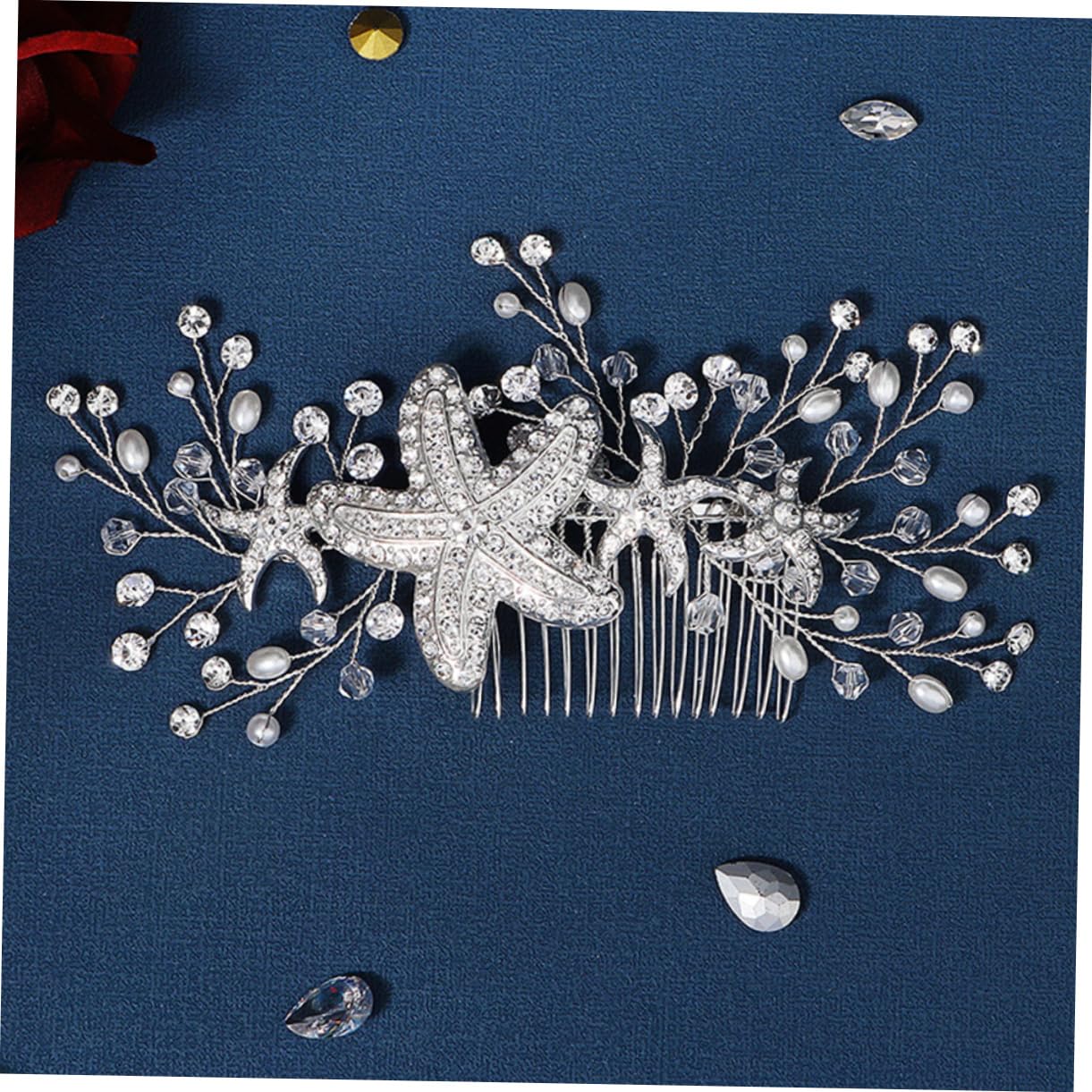 FOMIYES Lot de 3 Peignes à Cheveux Tendance en Strass pour Mariée Accessoire pour Enterrement de Vie de Jeune Fille de Jeune Fille