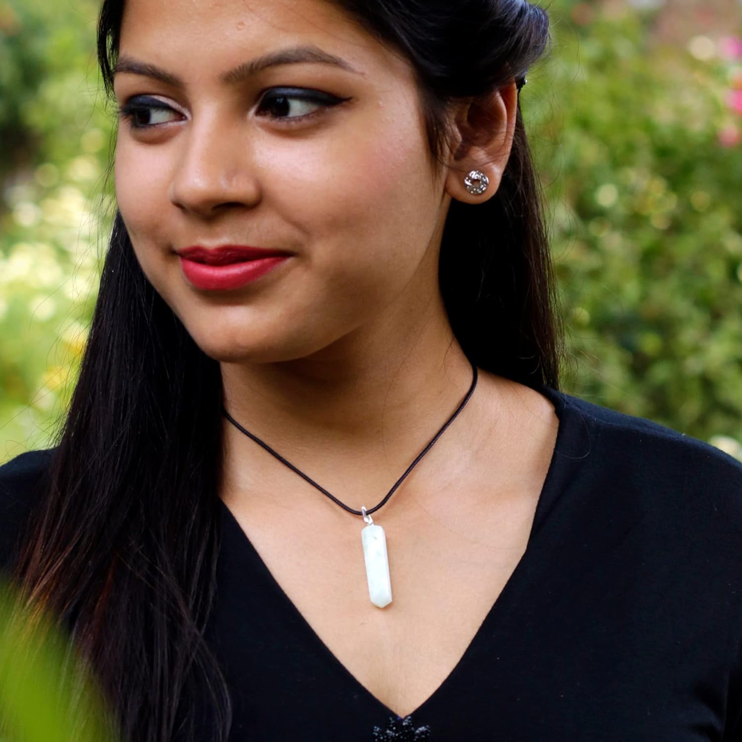 Ayana Crystals Amazonite Pendant Necklace – Natural Healing Crystal Jewelry for Harmony & Self-Expression, Heart & Throat Chakra, Ethically Sourced for Women, March Birthstone - Image 3