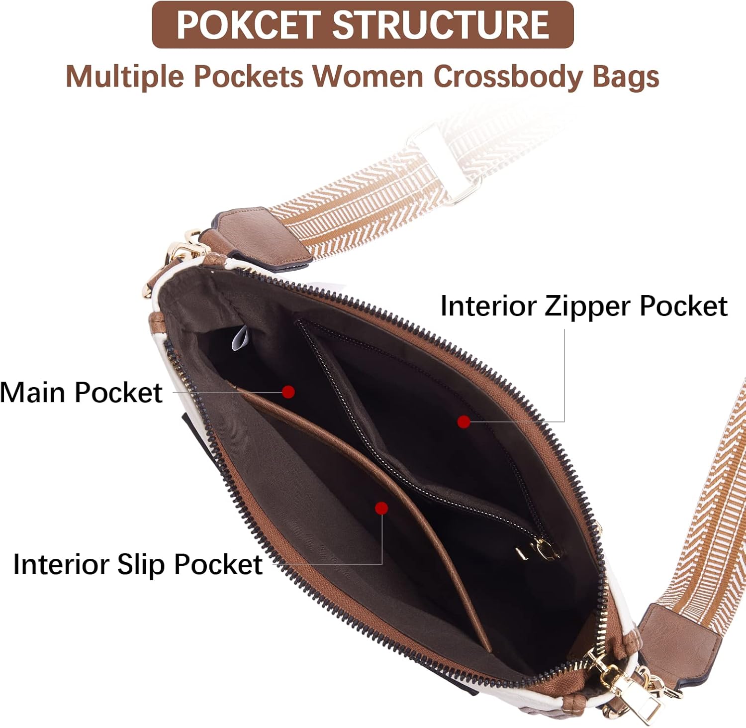 BOSTANTEN Crossbody Bags for Women Trendy Vegan Leather Guitar Strap Purse for Spring Travel - Image 9