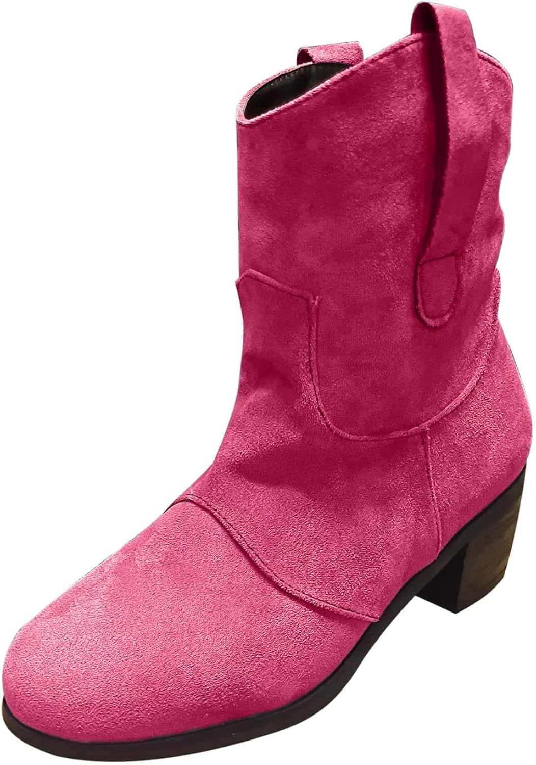 Women's Wide Calf Leather Cowgirl Boots, Pink Ethiopia Ubuy