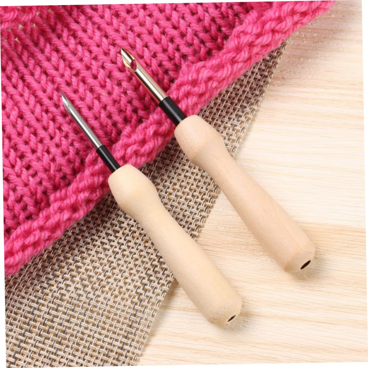 Homoyoyo Beginner Punch Needle Kit 5pcs Embroidery Punch Needles Set for Clothing Pillowcase Curtain Insoles Towel Tablecloth