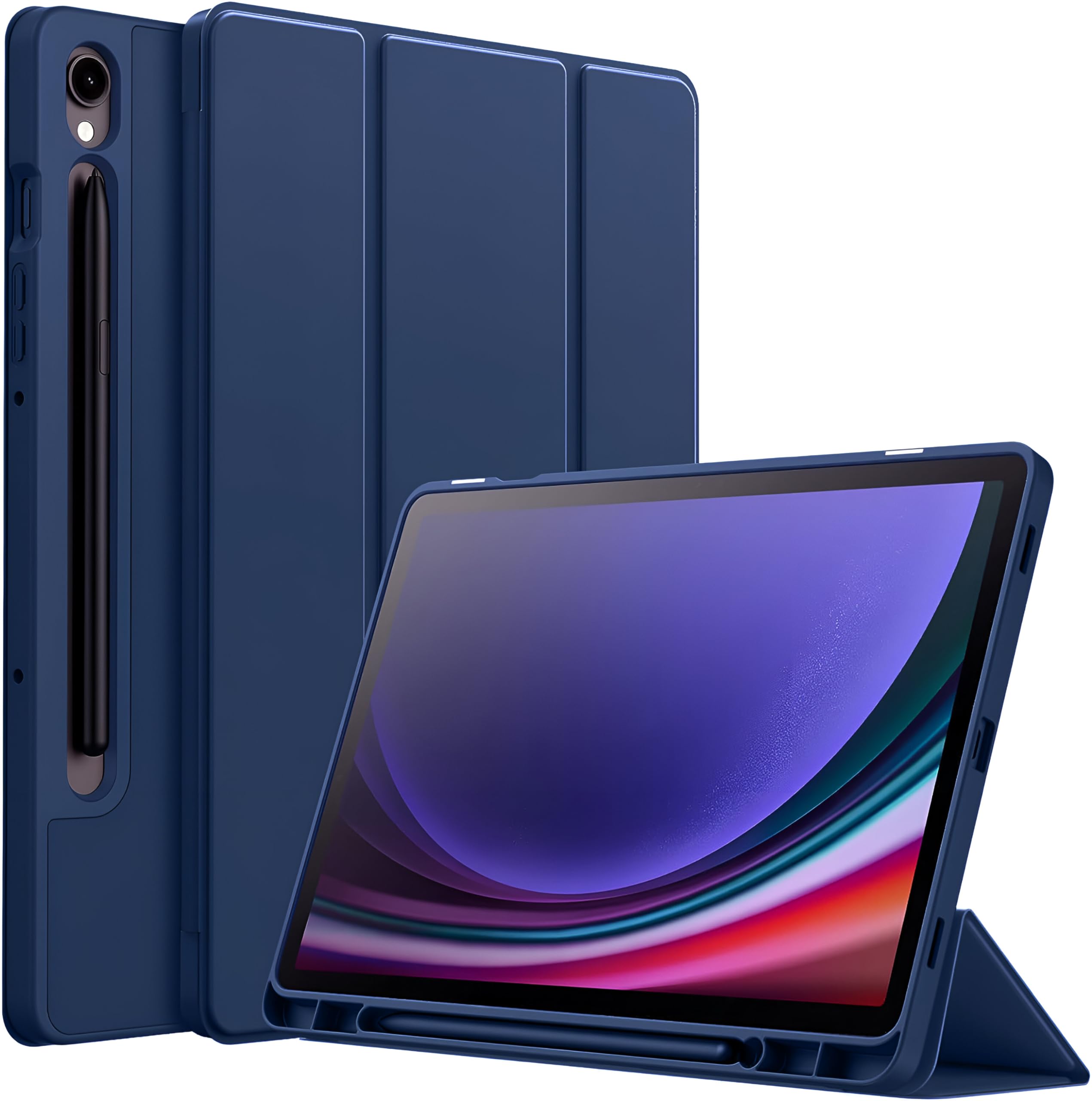 ProElite Cover for Samsung Galaxy Tab S9 11" case, Soft Flexible Flip Case Cover with S Pen Holder for Samsung Galaxy Tab S9 11" Auto Sleep Wake [Recoil Series] - Dark Blue (B0CD27DP4Y) Amazon Price History, Amazon Price Tracker