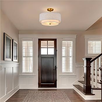 Kirahee 3-Light Semi Flush Mount Ceiling Light Fixture, 16
