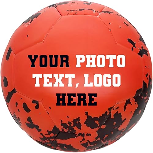 Balón de fútbol personalizado Nombre, foto, número o logotipo Pelota de partido y entrenamiento de tamaño oficial 5 Pelota de regalo de cuero