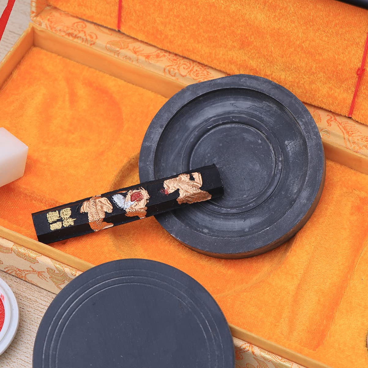 EXCEART Pinceau de Calligraphie Chinoise pour Débutant, Ensemble Orange