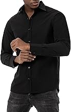 Redbridge Men's Basic Long Sleeve Shirt Modern Fit Kent Collar