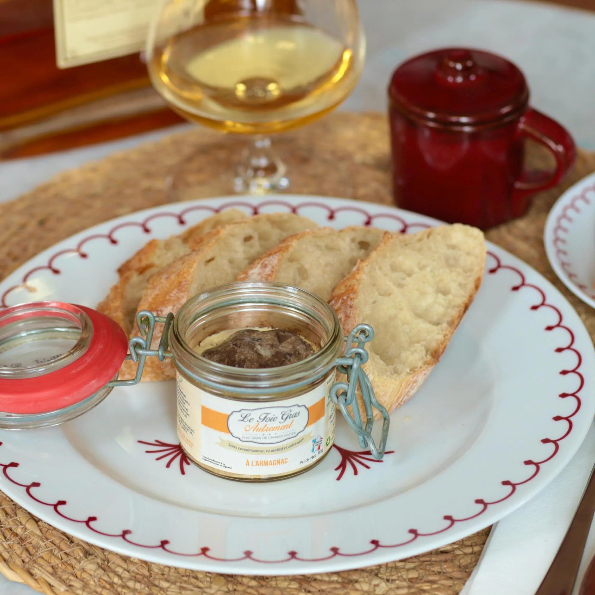 Relais Gourmet Foie Gras de Pato Entero al Armagnac 200 g | Artesanal Francés | Sin Conservantes, Aditivos ni Colorantes | Ideal para Estuches y Celebraciones