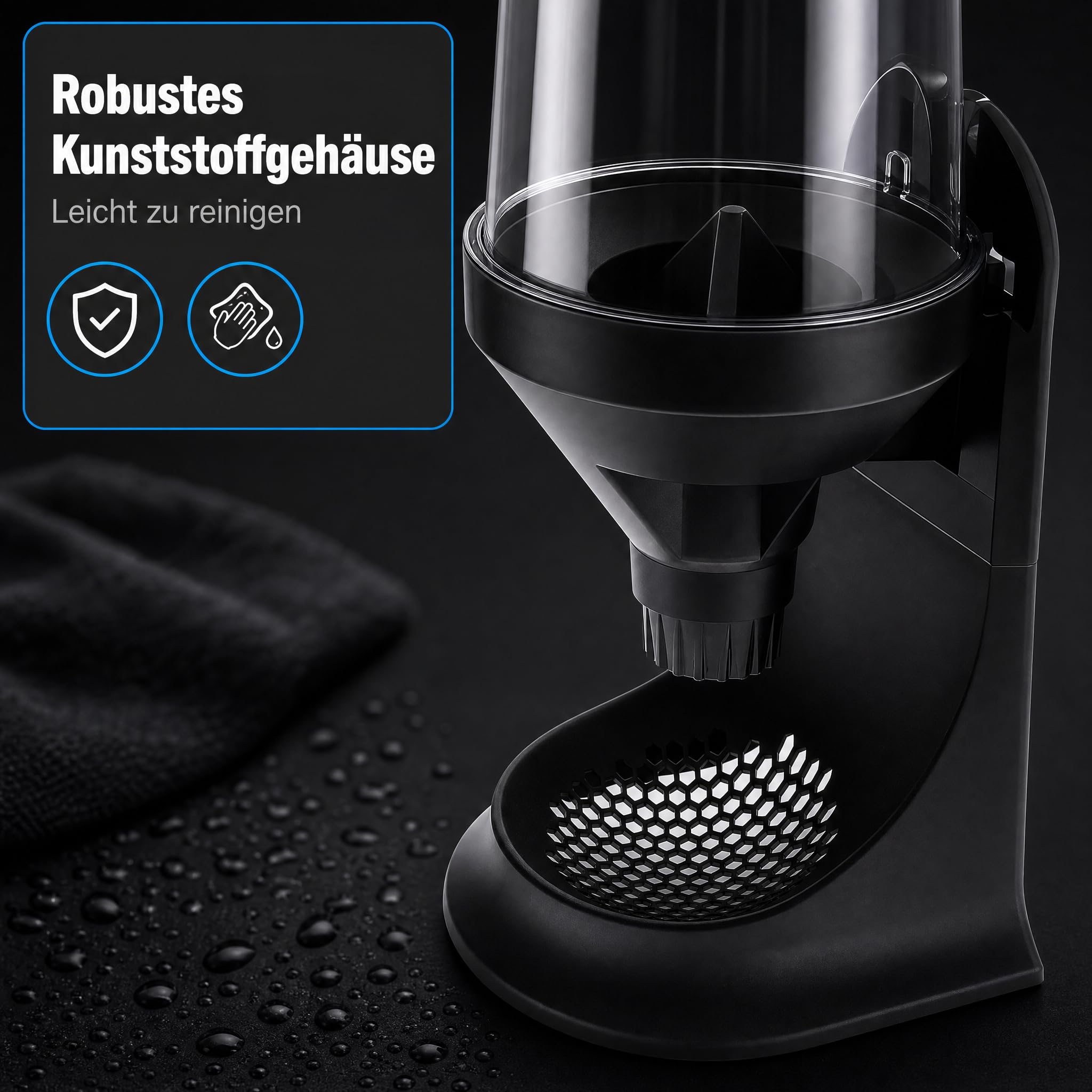 PRO FIT 171 Gehörschutzspender – Station für Ohrstöpsel, Behälter für In-Ear Stöpsel, Aufbewahrung, Wand- & Tischmontage - Füllmenge 300 Stk., Schwarz