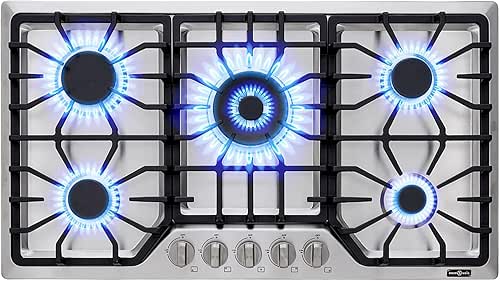 30 inch Gas Cooktop with 5 Italy SABAF Powerful Burners.Max