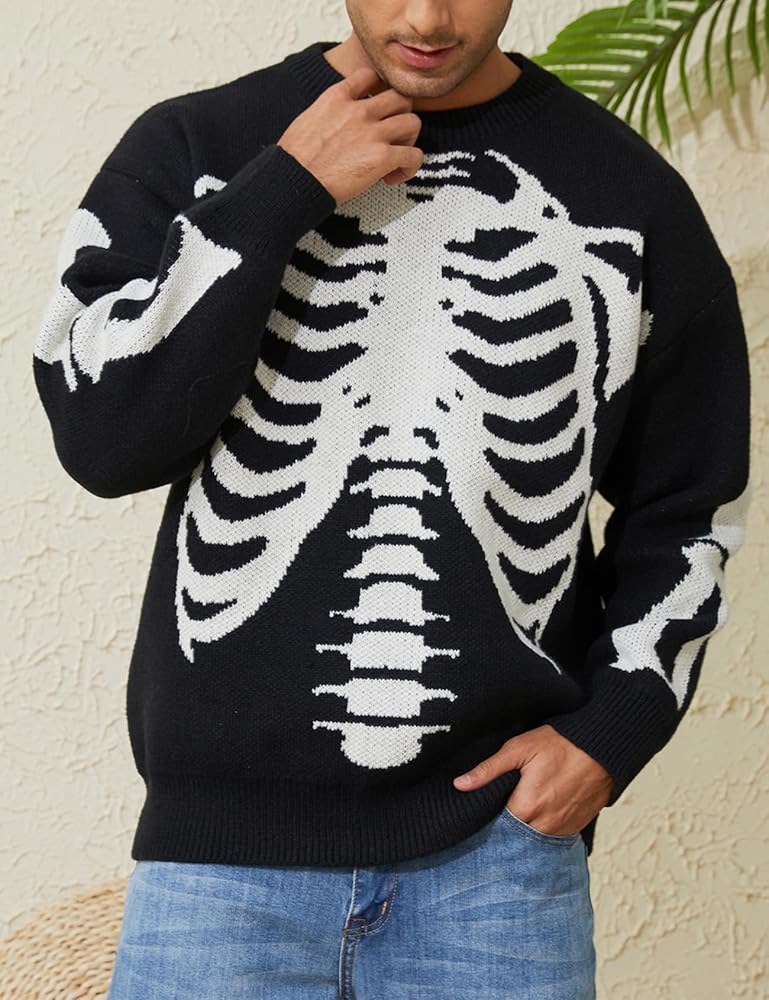 Arssm Mens Vintage Sweater Grandpa y2k Oversized Casual