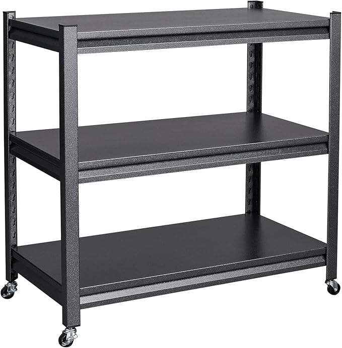 LISSIMO Heavy Duty Storage Shelving with Wheels,3Tier