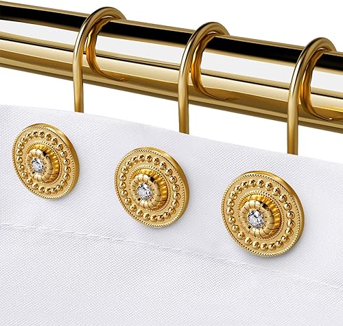 Ganchos para cortina de ducha, anillos de cortina de ducha a prueba de óxido para baño, ganchos decorativos de metal moderno para barra de cortina disponible en Yaxa Costa Rica