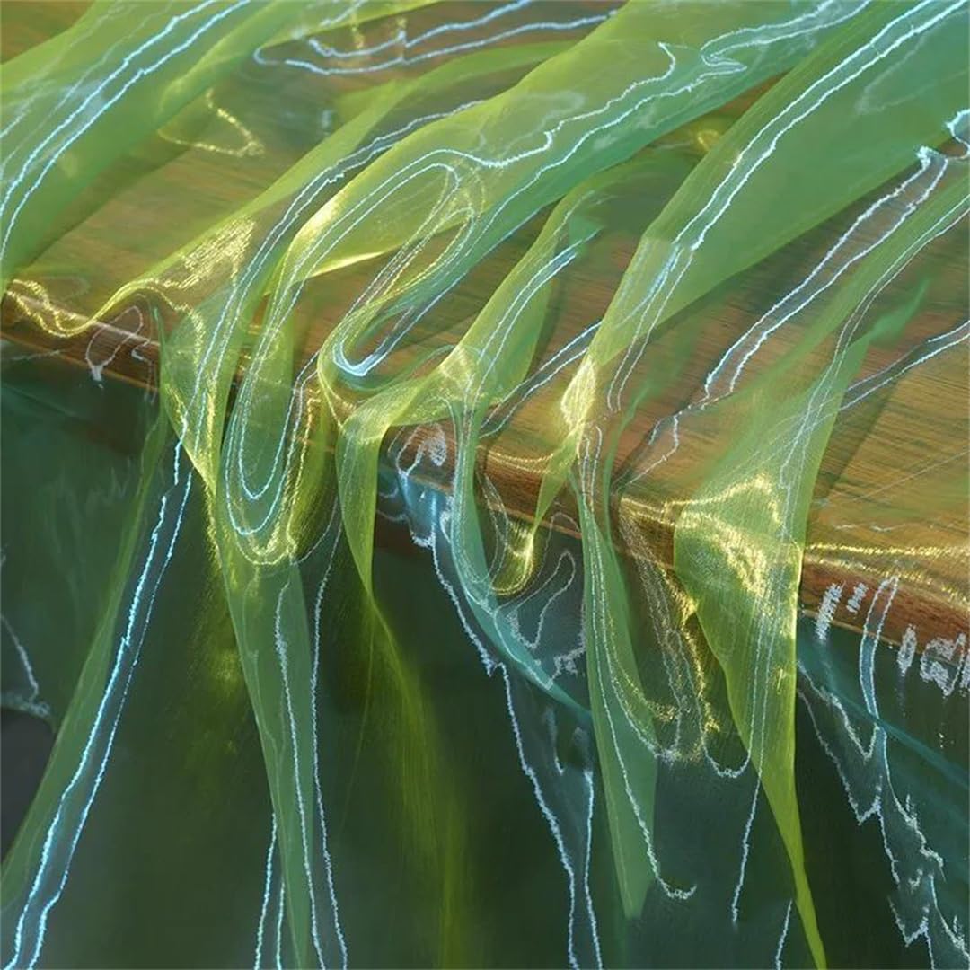 Organza Fabric， Organza Fabric Multicolor 100cm x 150cm for Clothing and Decor(22 Yellow-en8)