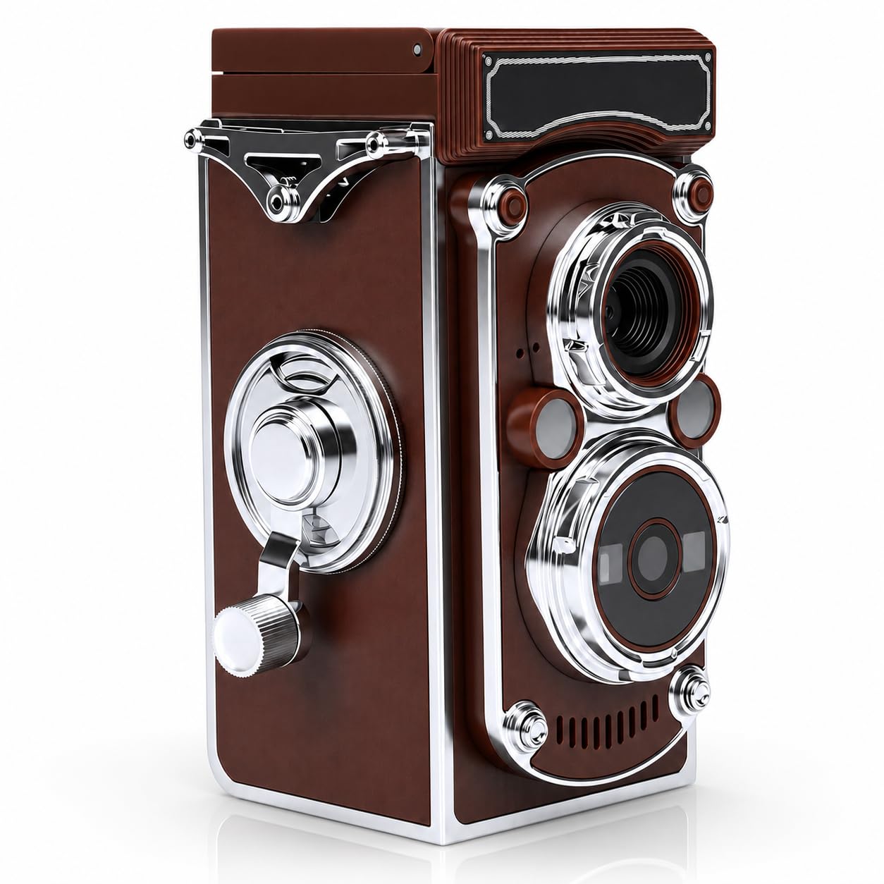 2.7K Retro Digital Camera, 24MP Compact Camera Auto Focus with Manual Joystick Operation 1.54 Inch LCD Display for Travel Street Photography (Brown)-image-38